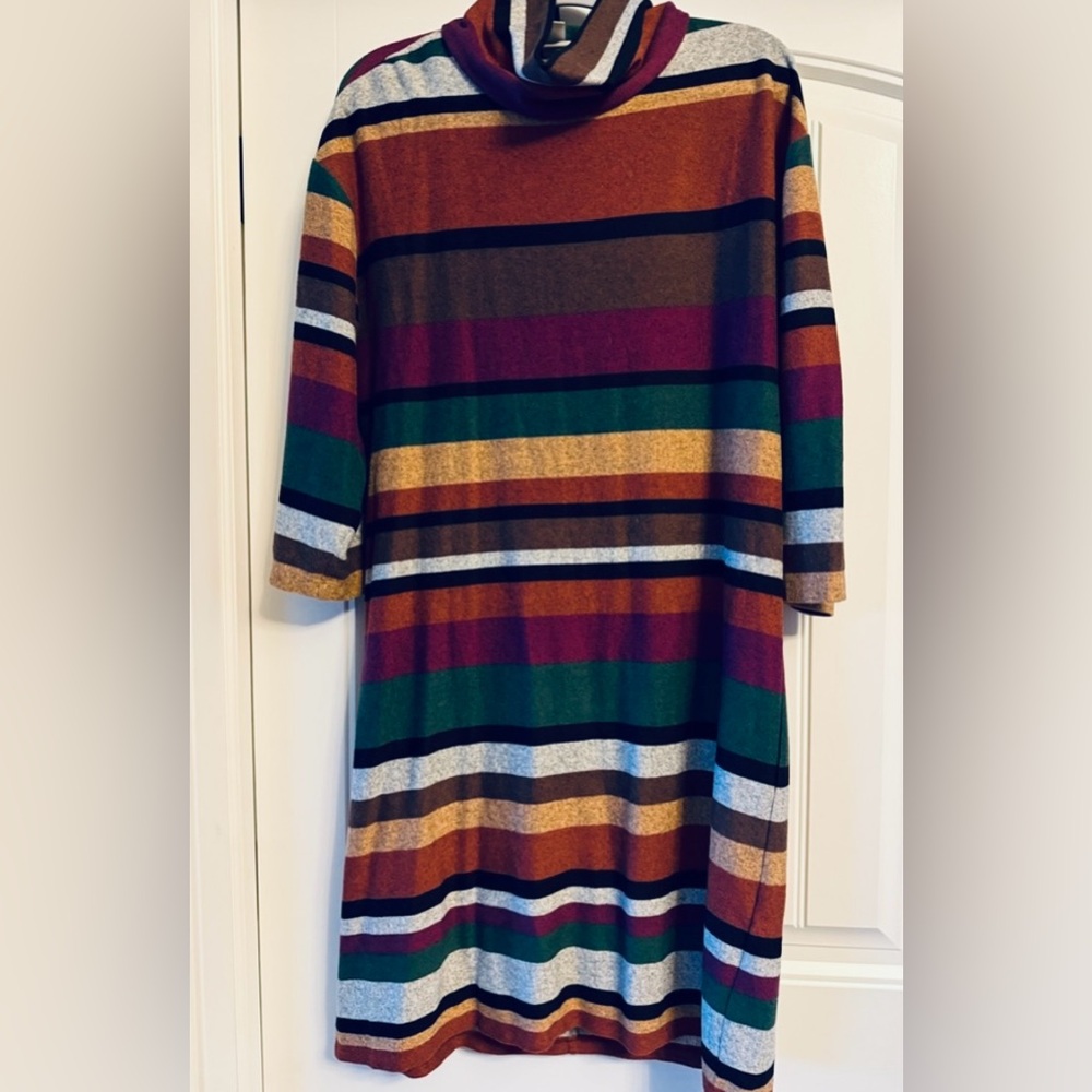 London Times light cowl neck sweater dress Size L